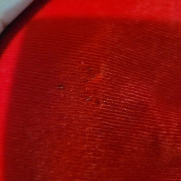 Vintage Bill Tice Robe Red Velour Housecoat Velvet Loungewear Caftan Size Medium - Picture 7 of 16